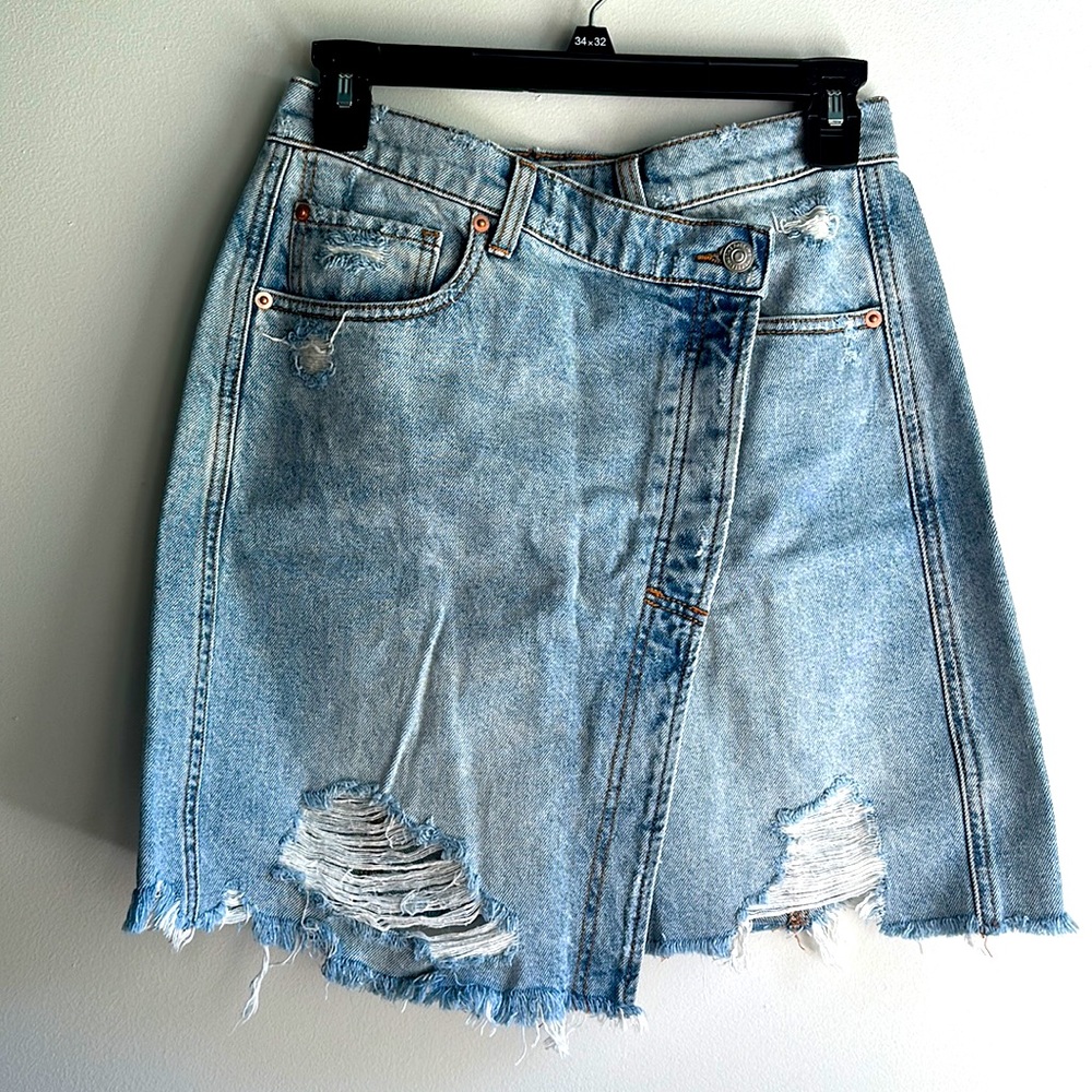Free people denim skirt